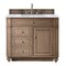 James Martin Vanities Bristol 36in Single Vanity, Whitewashed Walnut w/ 3 CM Carrara Marble Top 157-V36-WW-3CAR - alternate 1